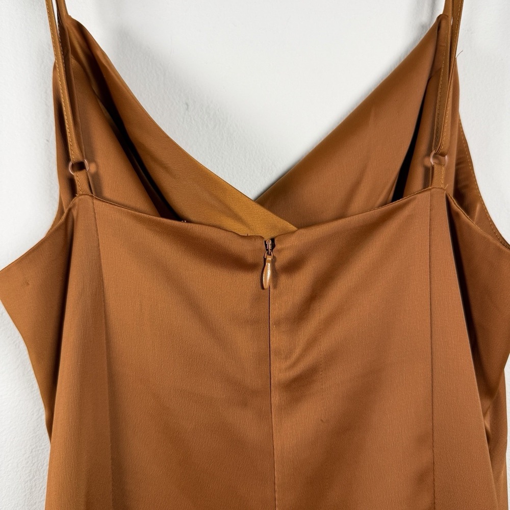 Urban Outfitters Cowl neck Brown slip tank dress Med Adjustable Cocktail Short - Picture 6 of 15